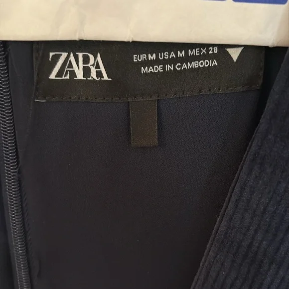 Zara Corduroy Top in Navy - M - Picture 6 of 6